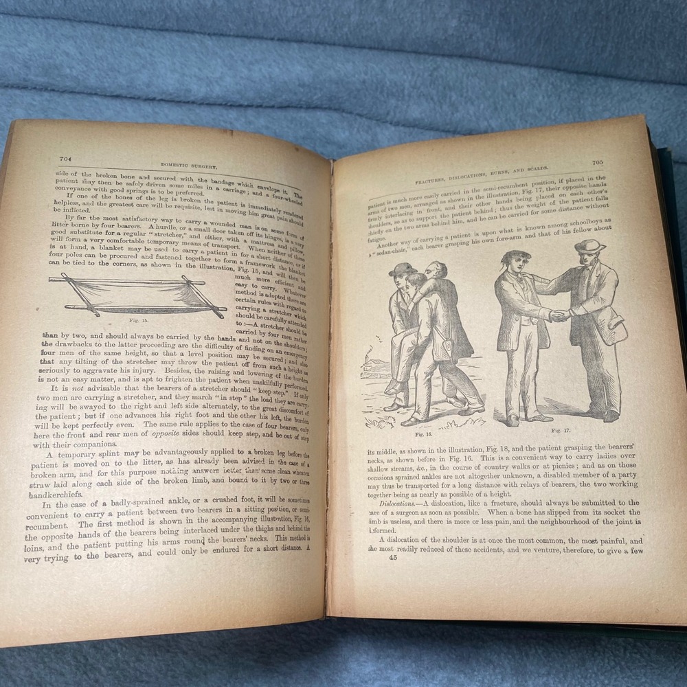 Vintage Practical Family Physician Book by Hood Medical 1901 Antique Loose Pages - Picture 12 of 13